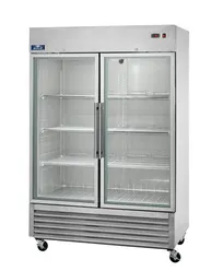 product of Arctic Air AGDF49 54" 2-Glass Door Reach-In Freezer, Bottom Mounted, 49 cu. ft., Stainless Steel
