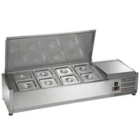 product of Arctic Air ACP48 48" Refrigerated Countertop Condiment Prep Station, 8 Pan Capacity