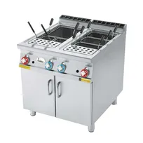 product of Arcobaleno APCG35D 22 Gallon Gas Pasta Cooker, Double Tank, Automatic Water Fill, 95.200 BTU