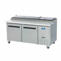 product of Arctic Air APP71R 71" 2-Section Refrigerated Pizza Prep Table w/ 2 Doors, (9) 1/3 Size Pans