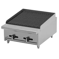 product of Asber AERB-24 24" Countertop Gas Radiant Charbroiler w/ (4) Burners, 80.000 BTU