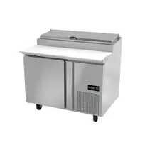 product of Asber APTP-46 46" 1-Section Refrigerated Pizza Prep Table w/ 1 Door, (6) 1/3 Size Pans
