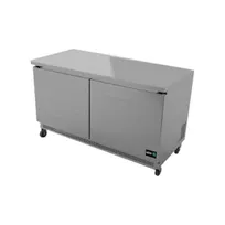product of Asber AUTF-60 61" 2-Door Undercounter Freezer, Stainless Steel, Front Breathing, 16.8 cu. ft.