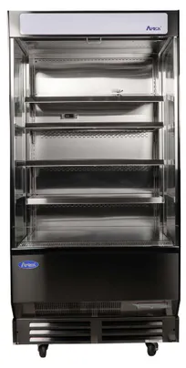 product of Atosa USA AOM-40B 78" Vertical Open Air Merchandiser in Black, 4 Shelves, 14.4 cu. ft.