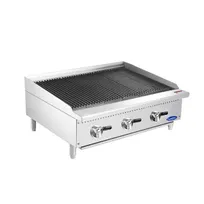 product of Atosa USA ATCB-36 36" Countertop Gas Radiant/Lava Rock Charbroiler w/ (3) Burners, 105.000 BTU