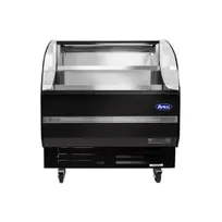 product of Atosa USA ATHOM-39 38" Black Open Air Merchandiser w/ Glass Side, 6.18 cu. ft.