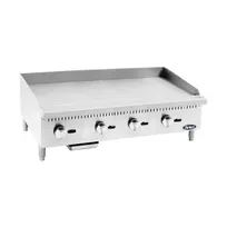 product of Atosa USA ATMG-48 48" CookRite Countertop Gas Griddle w/ Manual Controls, 120.000 BTU
