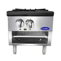 product of Atosa USA ATSP-18-1L 18" Gas Stock Range (Stove) w/ (1) Three Ring Burner, Low Height, 80.000 BTU