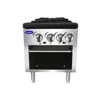 product of Atosa USA ATSP-18-2 18" Gas Stock Pot Range (Stove) w/ (2) Three Ring Burners, 160.000 BTU