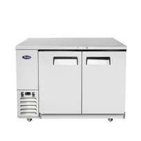 product of Atosa USA MBB48GR 48" Two Section Back Bar Cooler with Solid Door, 12.9 cu. ft.