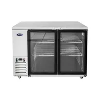 product of Atosa USA MBB48GGR 48" Two Section Back Bar Cooler with Glass Door, 12.9 cu. ft.