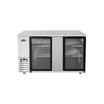 product of Atosa USA MBB69GGR 68" Two Section Back Bar Cooler with Glass Door, 21.5 cu. ft.