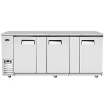 product of Atosa USA MBB90GR 89" Three Section Back Bar Cooler with Solid Door, 30.1 cu. ft.