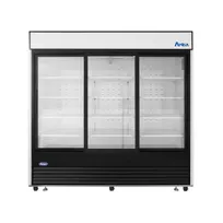 product of Atosa USA MCF8729GR - 3‑Section Glass Door Merchandiser, 68 cu ft, Black
