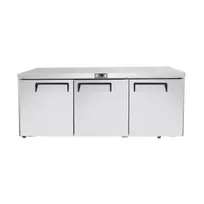 product of Atosa USA MGF8404GR 72" Three Section Undercounter Refrigerator w/ 3 Doors, 21 cu. ft.