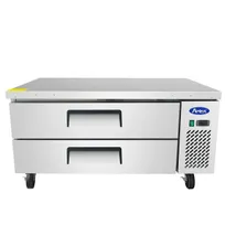 product of Atosa USA MGF8451GR 52" 2 Drawers Refrigerated Chef Base, Includes (6) 12 x 20 pans, 8.4 cu. ft.