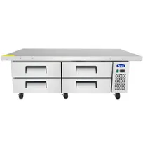 product of Atosa USA MGF8454GR 76" 4 Drawers Refrigerated Chef Base, Includes (8) 12 x 20 pans, 12 cu. ft.