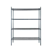 product of Atosa USA MWSSE247274 4-Shelf Slate Gray Epoxy Coated Shelving Kit w/ 74" Posts - 24" x 72"