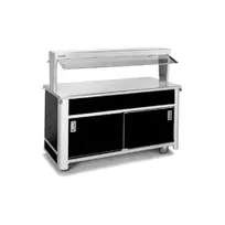 product of Atlas Metal BLU-2-BU 36" Buffet Style Utility Unit Serving Counter w/ Enclosed Base
