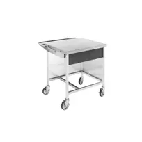 product of Atlas Metal CACS Cashier Serving Counter, 24"L, Stainless Steel Top, Aluminum Frame, Locking Cash Drawer