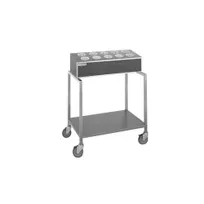 product of Atlas Metal CWTS Mobile Tray & Silver Unit with Raised Ten-Hole Silverware 