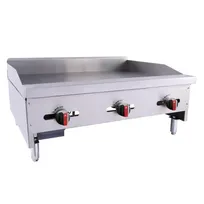 product of BakeMax BACG36-3 36" Countertop Gas Griddle with Manual Control, 3/4" Steel Plate, 90.000 BTU