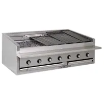 product of Bakers Pride L-60RS-C 60" Low Profile Countertop Gas Radiant/Lava Rock Charbroiler, 195.000 BTU
