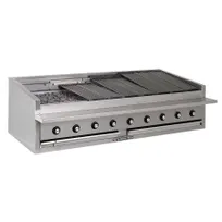product of Bakers Pride L-72RS-C 72" Low Profile Countertop Gas Radiant/Lava Rock Charbroiler, 195.000 BTU