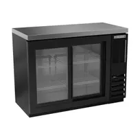 product of Beverage Air BB48HC-1-GS-B-27 48" 2 Section Black Back Bar Cooler with Glass Door