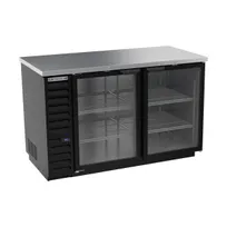 product of Beverage Air BB58HC-1-G-B 59" 2 Section Stainless Steel Back Bar Cooler with Glass Door