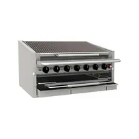 product of Bakers Pride C-72RS-R 72" Countertop Gas Radiant Charbroiler w/ (16) Burners, 240.000 BTU