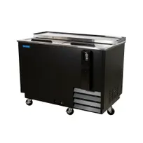 product of BK Resources BC-2-50 50" Horizontal Deep Well Bottle Cooler with 2 Doors & 3 Dividers / Black Vinyl