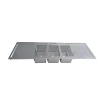 product of BK Resources BK-DIS-1014-3-18T-PG Drop-In Sink, Three Compartment