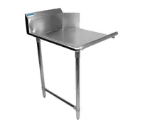 product of BK Resources BKCDT-26-L-SS 26" Clean Straight Dishtable w/ Left Table, 10" Backsplash, Steel Legs
