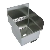 product of BK Resources BKHS-D-1616-SS 16" Wall Mounted Hand Sink without Faucet - w/Knee Valve Bracket - 16 g