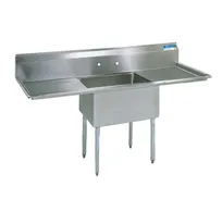 product of BK Resources BKS-1-24-14-24T One Compartment Sink, 72"W X 29-13/16"D X 43-3/4"H