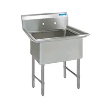 product of BK Resources BKS-1-24-14S One Compartment Sink, 29"W X 29-13/16"D X 43-3/4"H