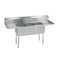 product of BK Resources BKS-3-18-12-18T Three Compartment Sink, 90"W X 23-13/16"D X 43-3/4"H