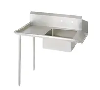 product of BK Resources BKSDT-26-L 26" Straight Soiled Dishtable w/ Left Table, Pre-Rinse Sink, 10" Backsplash
