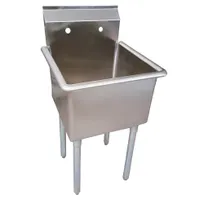 product of BK Resources BKUS-1-24-14 One Compartment Sink, 27"W X 27-1/2"D X 41-1/4"H