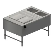 product of BK Resources CKTST-3554 52" Pass-Thru Combo Underbar Ice Bin/Cocktail Station w/ 10 Circuit - Right