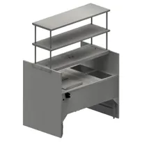 product of BK Resources CKTST-3554OS 54" Pass-Thru Combo Underbar Ice Bin/Cocktail Station w/Overshelves