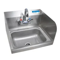 product of BK Resources CP-2W-1410-SS-PG 14" Wall Mounted Hand Sink with Faucet - 3 Splashes/Premier Case Pack