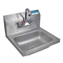product of BK Resources CP-4W-1410-PG 14" Wall Mounted Hand Sink with Splash Mount Faucet /Premier Case Pack