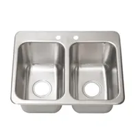 product of BK Resources DDI2-10141024-P-G Drop-In Sink, Two Compartment