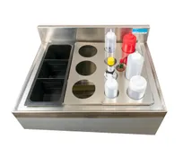 product of BK Resources IBOC-145-155 Ice Bin Bottle Organizer, 18" S.Steel / 11-Hole Bottom for Tall Bottles