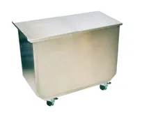 product of BK Resources IGB-100 Bin, 100Qt, 26-1/8"Wx12-3/8"Dx27-1/2"H, Lid & Bumpers, 4 Casters w/ Brk, Steel
