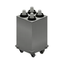 product of BK Resources MCD-2X2 Mobile Cup Dispenser - 4D, 17x17x31", 8-46oz cups, 18/304 Steel, casters