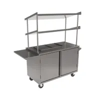 product of BK Resources MSC-2448 Stainless Steel Serving Cart with Cabinet Base - 24" x 48"