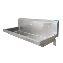product of BK Resources MSHSA-48W2 48" Wall Mounted Hand Sink without Faucet - 14 gauge / Double Holes